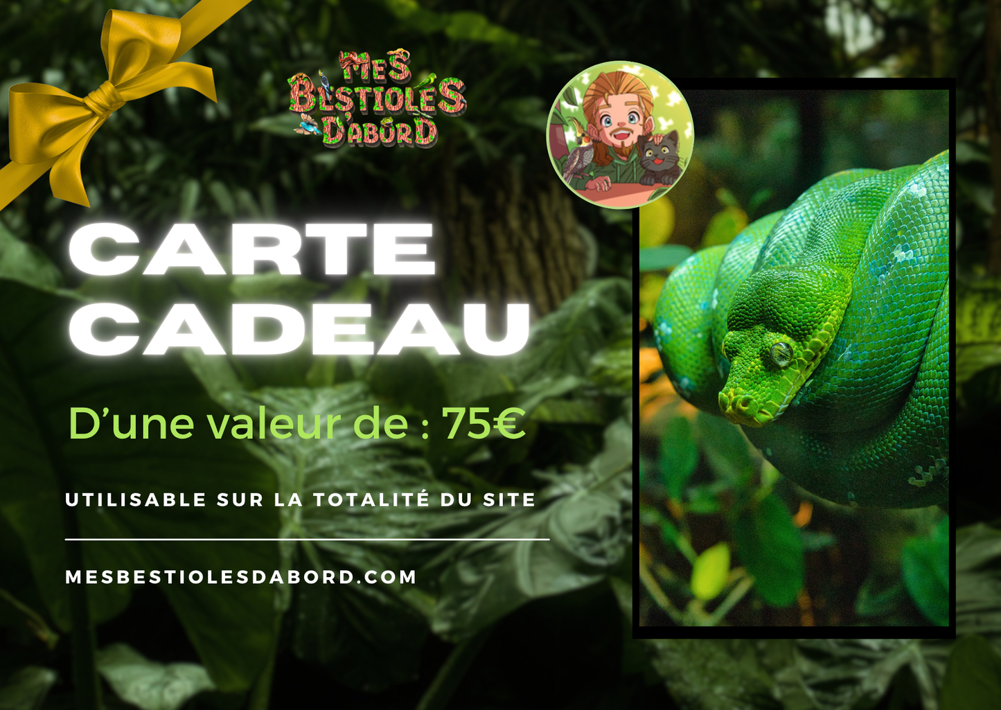 Carte Cadeau – L’idée parfaite pour les passionnés de nature & terrarium