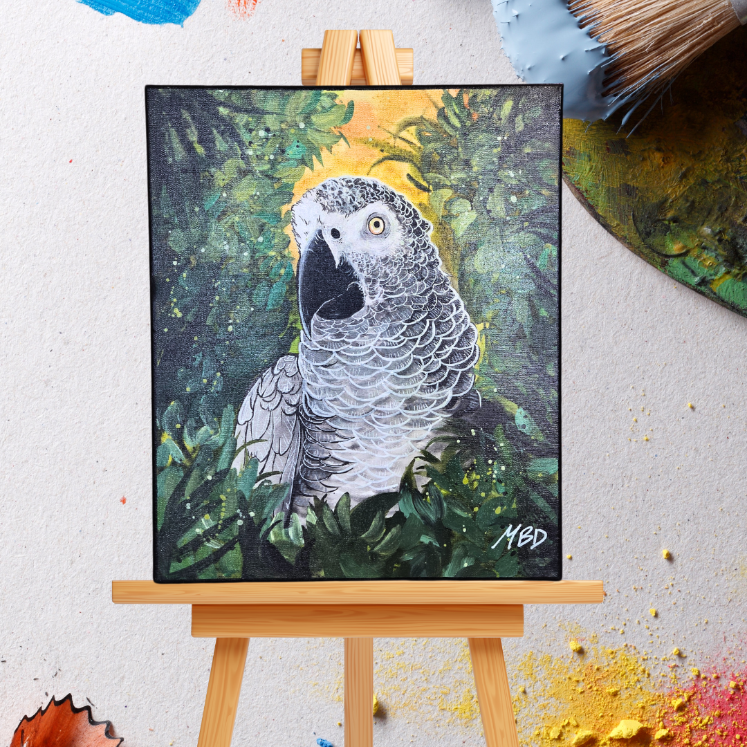 Peinture sur toile | Gris du Gabon