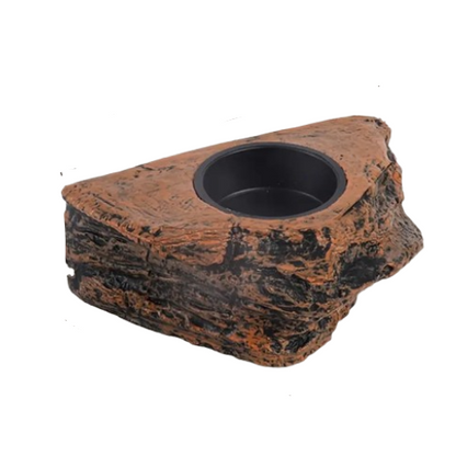 Mangeoire Aspect Roche Naturelle | Pratique & Esthétique pour Terrariums